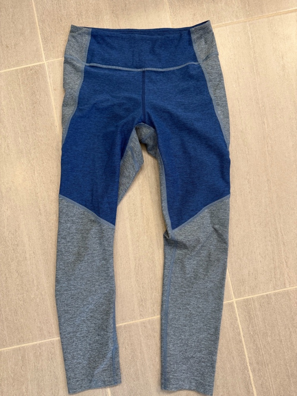 Women’s Colorblock Active Leggings - Blue & Gray